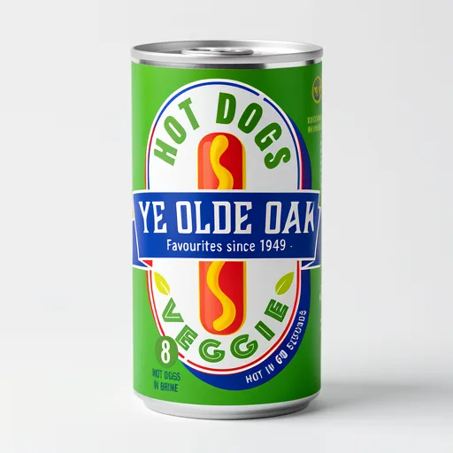 Ye Olde Oak 8 Veggie Hot Dogs in Brine 400g