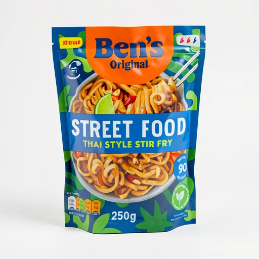 Ben's Original Bens Original Street Food Thai Stir Fry Microwave Instant Noodles Meal 250g