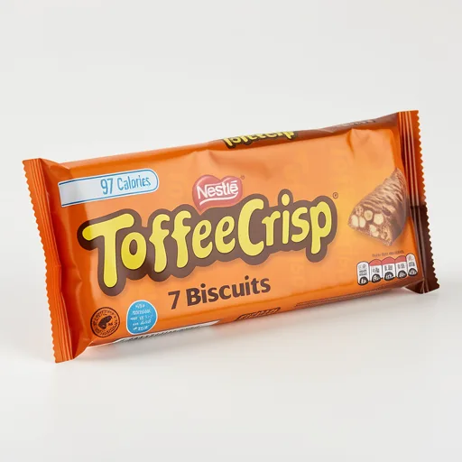 Toffee Crisp Milk Chocolate Biscuit Bar 7 Pack Multipack 130.9g
