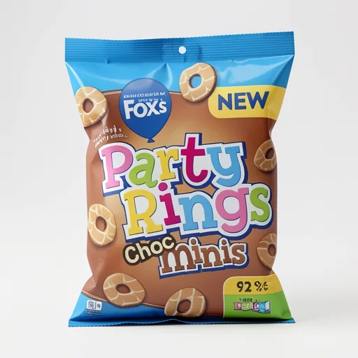 Fox's Biscuits Party Rings Minis Choc 5 Snack Bags