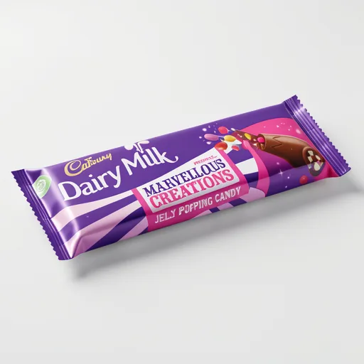 Cadbury Dairy Milk Chocolate Marvellous Creations Jelly Popping Candy Bar 47g