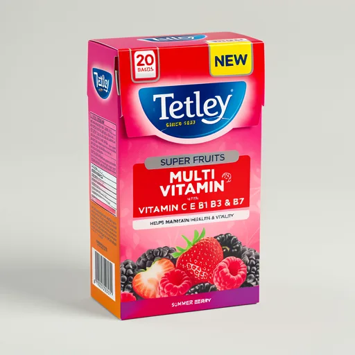 Tetley Super Fruit Multivitamin Summer Berries 20 Tea Bags 40g