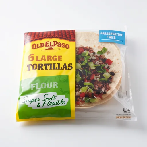 Old El Paso Mexican Large Soft Flour Tortilla Wraps x6 350g