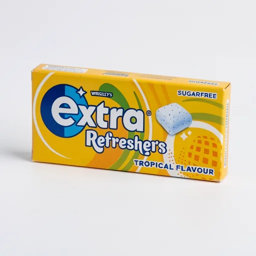 Wrigley's Extra Refreshers Tropical Flavour Sugarfree Chewing Gum Handy Box 7 Pieces