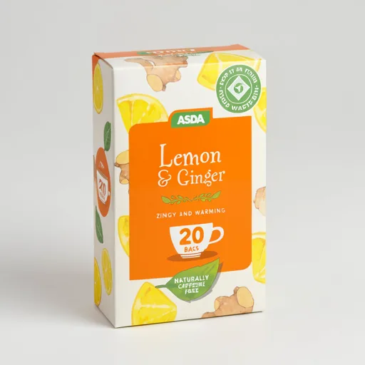 ASDA 20 Lemon & Ginger Infusion Tea Bags 40g