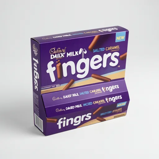 Cadbury Dairy Milk Fingers Salted Caramel Flavour Biscuits 114g