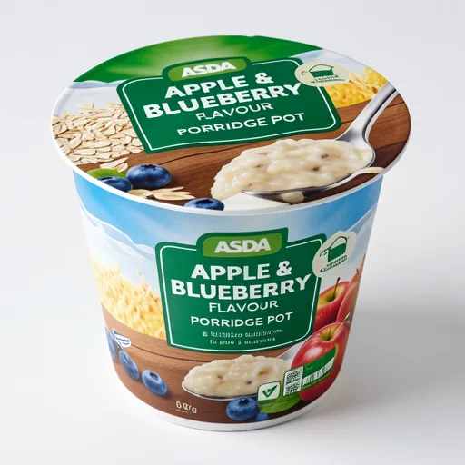ASDA Apple & Blueberry Flavour Porridge Pot 57g