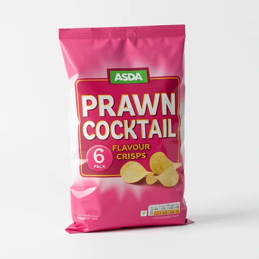 ASDA Prawn Cocktail Flavour Crisps 6 x 25g (150g)