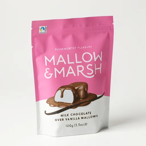 Mallow & Marsh Vanilla Marshmallows Coated in Milk Chocolate 100g