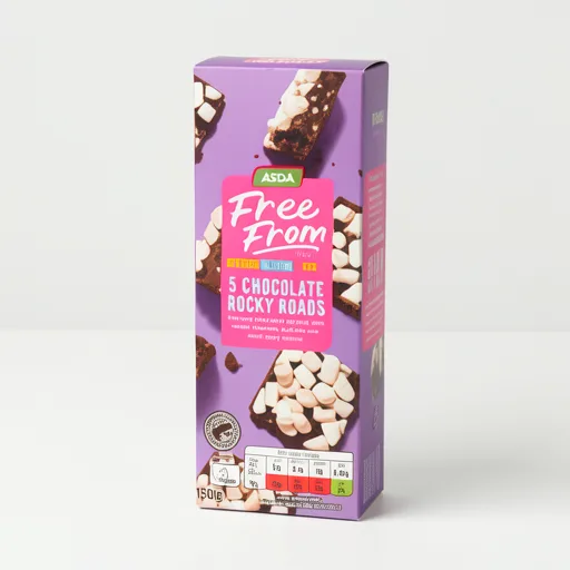 ASDA Free From Free From by  5 Chocolate Rocky Roads Squares 150g