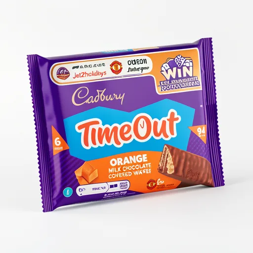 Cadbury Timeout 5-pack Orange Chocolate WaferBiscuit Bars Multipack (5x 18g bars) 90 g
