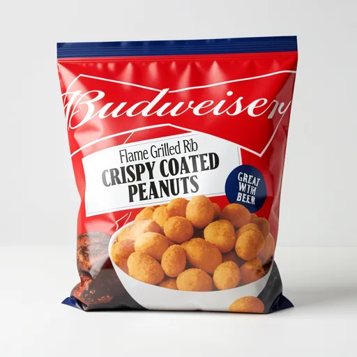 Budweiser Flame Grilled Rib Crispy Coated Peanuts 150g