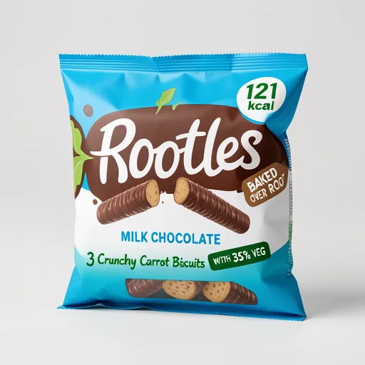 Rootles Milk Chocolate Crunchy Carrot Biscuits