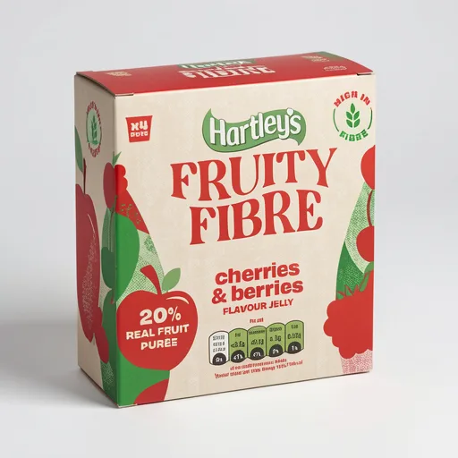 Hartley's Fruity Fibre Cherries & Berries Flavour Jelly Pots 4 x 115g (460g)