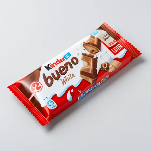 Kinder Bueno White Chocolate & Hazelnut Wafer Biscuit Snack Bar 39g