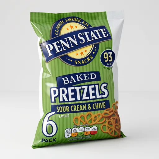 Penn State Sour Cream & Chive Multipack Pretzels 6 Pack