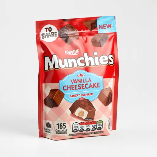 Munchies Vanilla Cheesecake Flavour Chocolate Sharing Bag 97g