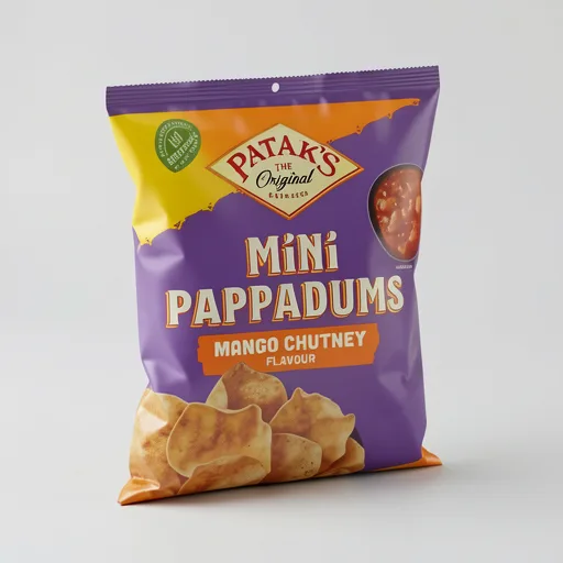 Patak's Mango Chutney Flavour Mini Pappadums 65g