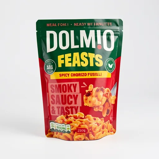 Dolmio Feasts Spicy Chorizo Fusilli Microwave Instant Pasta Meal 250g