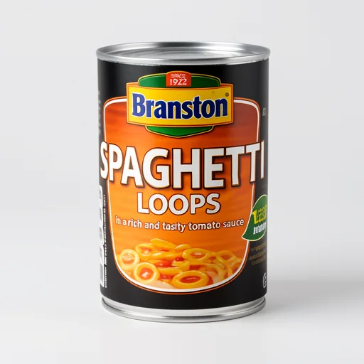 Branston Spaghetti Loops in a Rich, Thick, Tomatoey Sauce 395g