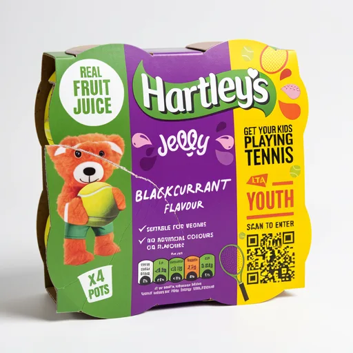 Hartley's Blackcurrant Flavour Jelly 4 x 125g (500g)