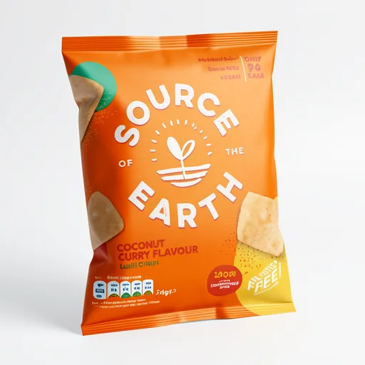 Source of the Earth Coconut Curry Flavour Lentil Crisps