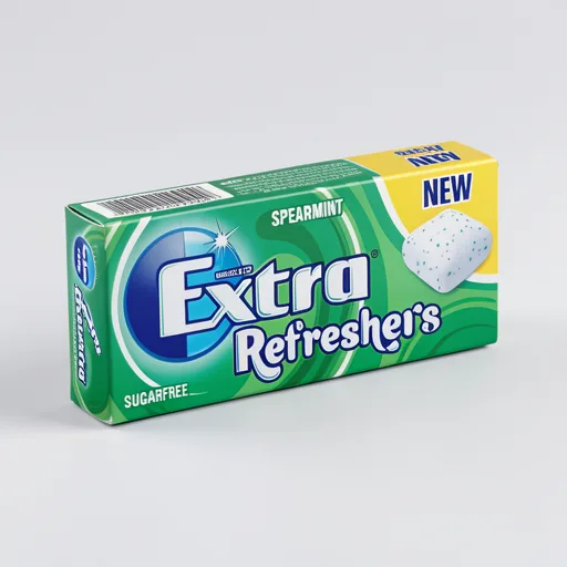 Wrigley's Extra Refreshers Spearmint Sugar Free Chewing Gum Handy Box 7 Pieces