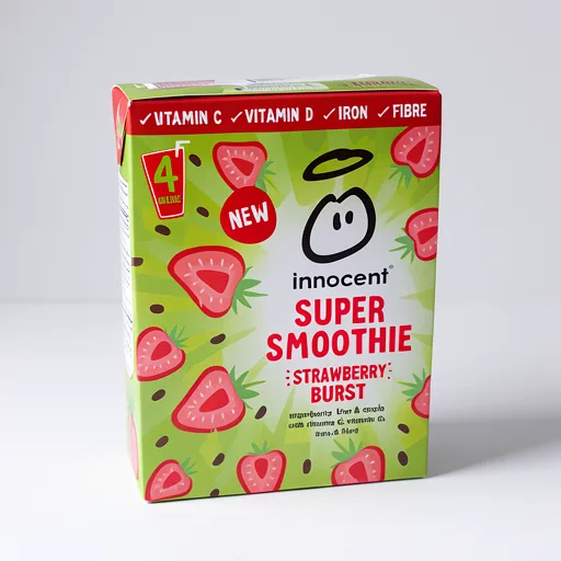 innocent Kids Strawberries, Kiwis & Apples Super Smoothies with Vitamins & Iron 4x150ml