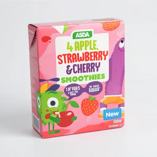 ASDA Apple, Strawberry & Cherry Smoothies 4 x 150ml (600ml)
