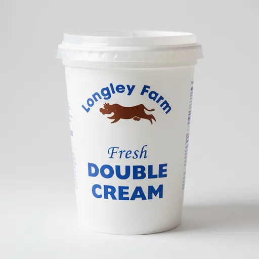 Longley Farm Fresh Double Cream Pasteurised 450ml