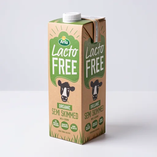 Arla LactoFREE LactoFREE Organic Semi Skimmed Milk Drink 1L