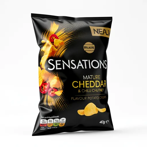 Walkers Sensations Mature Cheddar Cheese & Chilli Crisps 40g