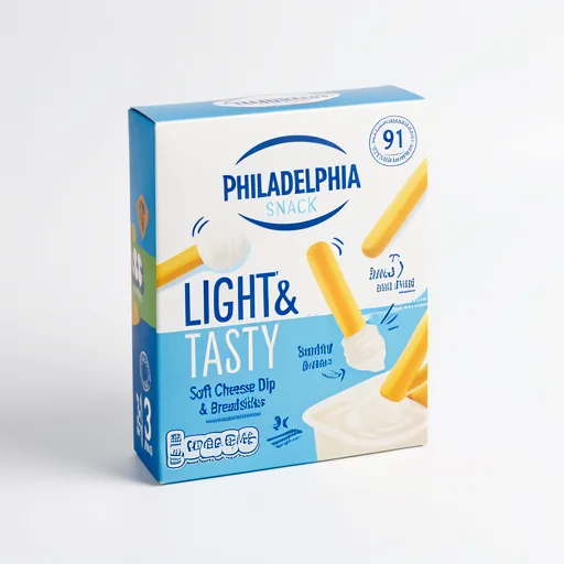 Philadelphia Snack Soft Cheese Dip & Breadsticks 3 Pack Multipack