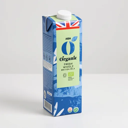 ASDA Organic Fresh Whole British Milk 1 Litre