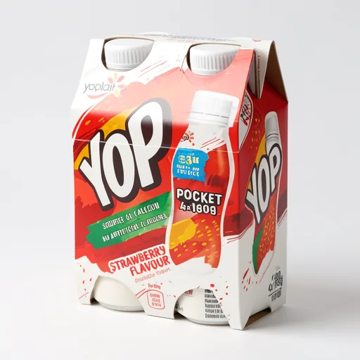 Yop Strawberry Drinking Yoghurt 4 x 180g