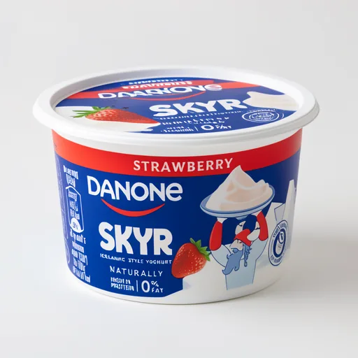 Danone Skyr Fat Free High Protein Natural Strawberry Yoghurt 150g