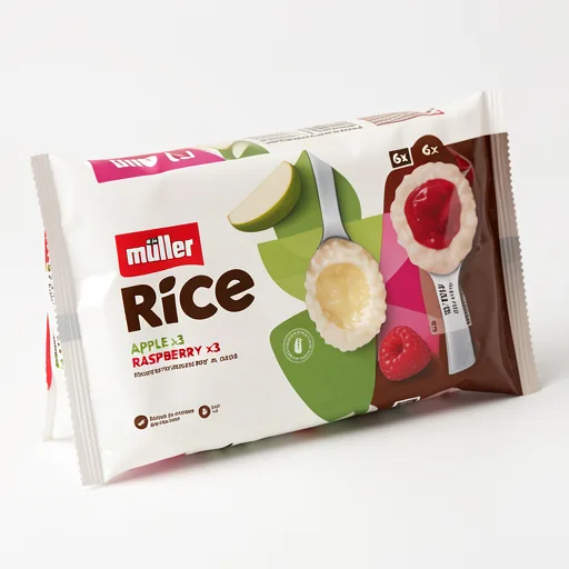 Muller Rice Low Fat Dessert - Apple & Raspberry 6 x 170g