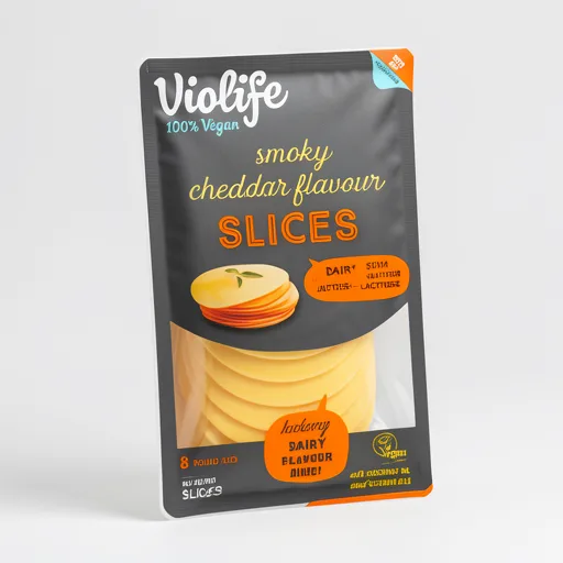 Violife 8 Smoky Cheddar Flavour Round Slices 200g