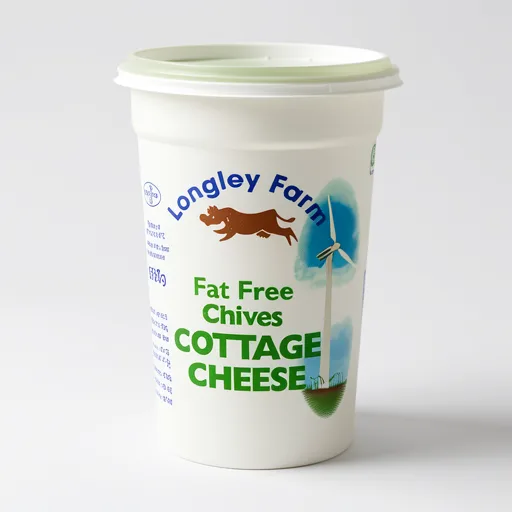 Longley Farm Yorkshire Fat Free Cottage Cheese With Chive