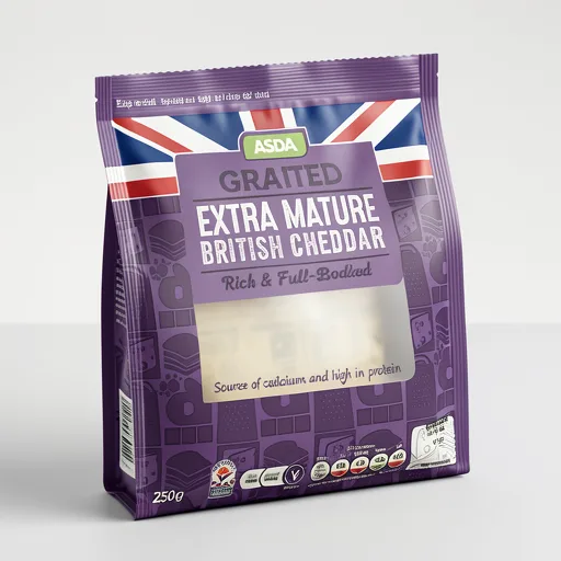 ASDA British Extra Mature Grated Cheddar 250g