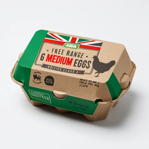 ASDA Free Range 6 Medium Eggs