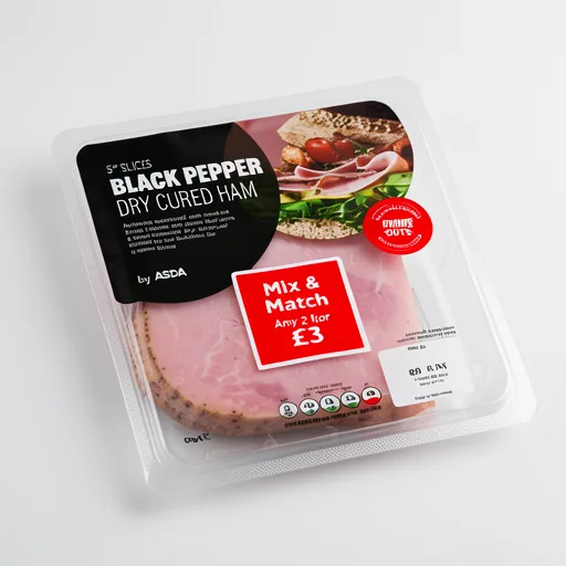 ASDA Black Pepper Dry Cured Ham 120g