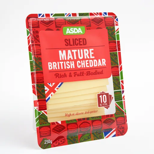 ASDA 10 British Mature Cheddar Slices 250g