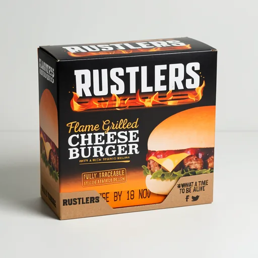 Rustlers Flame Grilled Cheese Burger 162g