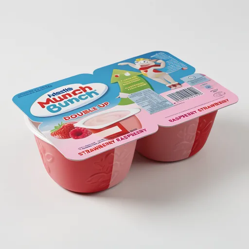 Munch Bunch Double Up Fromage Frais Strawberry Raspberry 4 x 85g (340g)