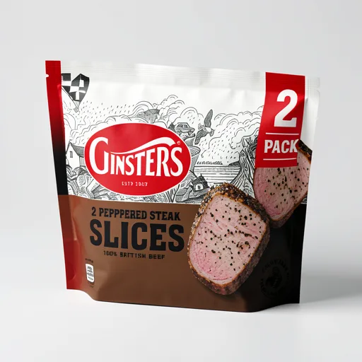Ginsters Peppered Steak Slices x2 272g