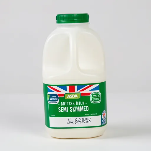 ASDA British Milk Semi Skimmed 1 Pint 568ml