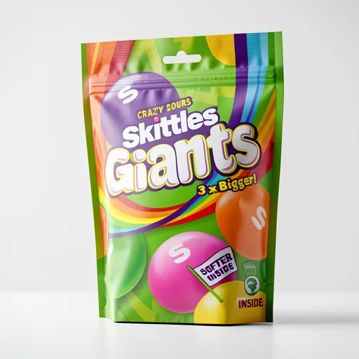 Skittles Giants Sours Sweets Bag 132g