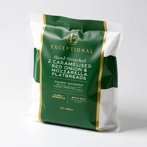 Exceptional by ASDA 2 Caramelised Red Onion & Mozzarella Flatbreads 220g