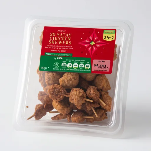ASDA 20 Festive Satay Chicken Skewers 160g